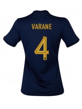 Billige Frankrike Raphael Varane #4 Hjemmedrakt Dame VM 2022 Kortermet